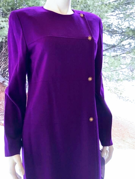 Evan Picone Long Sleeves Purple Shift Dress, 8 NWT ✔️ - Picture 3 of 10